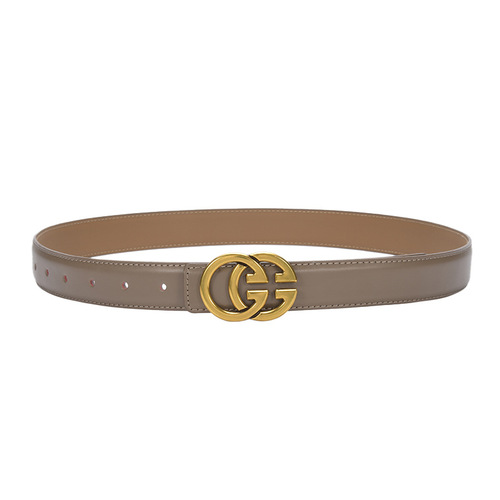 New cow leather belt, women's internet celebrity classic GG genuine leather women's belt, fashionable and versatile decorative jeans belt wholesale