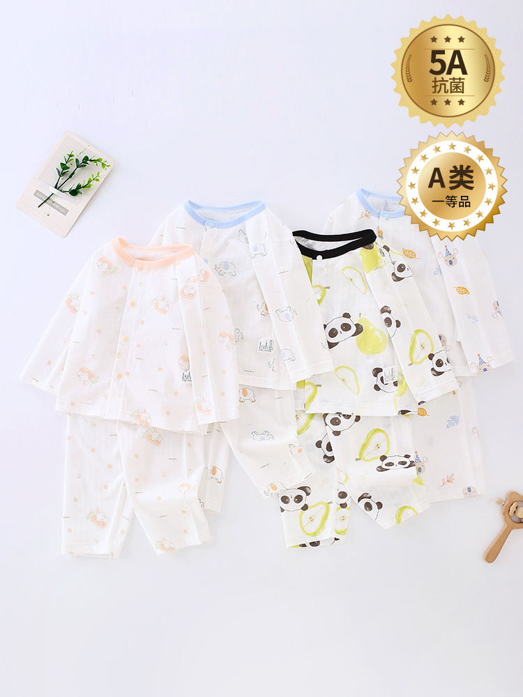 summer thin baby separated clothes class a pure cotton baby clothes children‘s air conditioning room clothing pajamas suit anyang children‘s clothing
