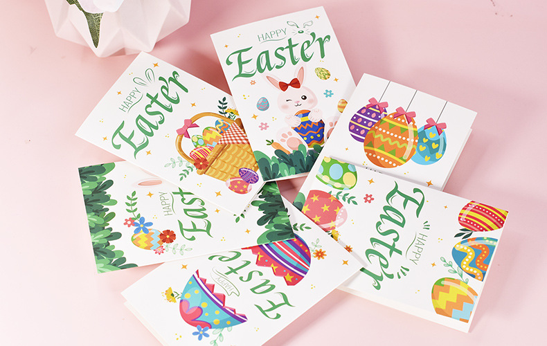 Easter Vintage Style Rabbit Letter Paper Festival Card 1 Set display picture 3