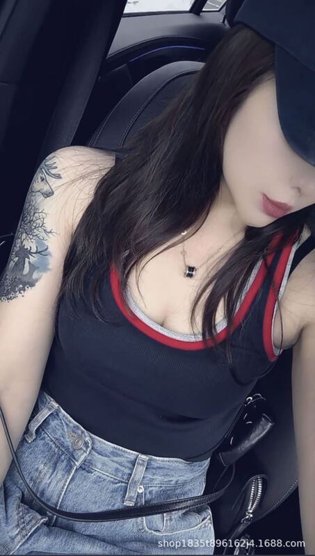 撞色拼接U领无袖背心女欧洲站2025早秋新款欧货女装洋气打底衫潮|undefined