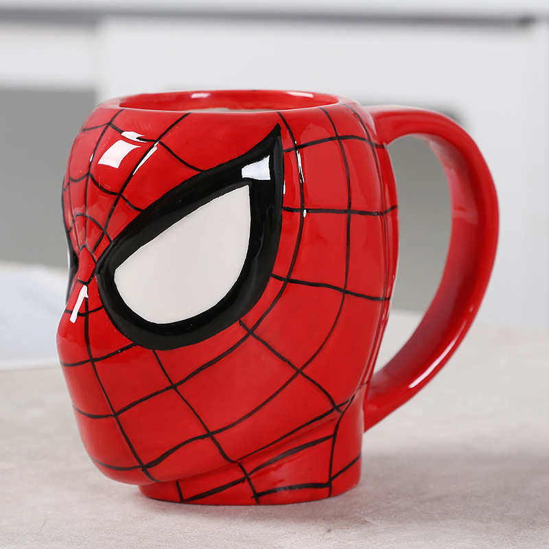 Copa de cerámica de los Vengadores cuidadosamente seleccionada Spider-Man Hulk Thor Iron Man Superman taza de café taza de agua