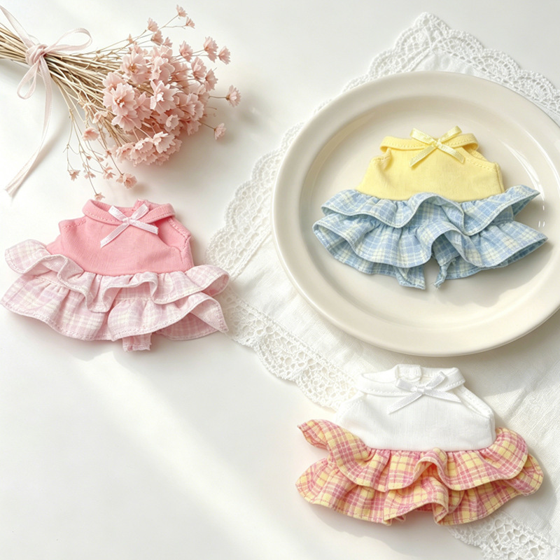 Suitable for Kt Cat Dimoo Doll Clothes, Xiaoyu Yuy Dress-Up 10cm Dress, 17cm First and Second Generation Labubu Clothes Suitable for Kt Cat Dimoo Doll Clothes, Xiaoyu Yuy Dress-Up 10cm Dress, 17cm First and Second Generation Labubu Clothes