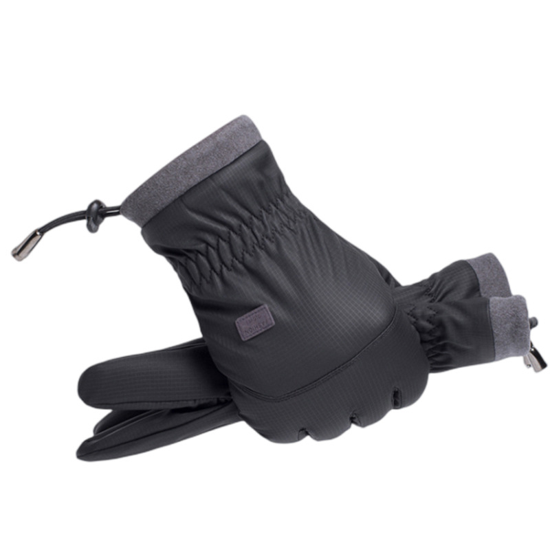 Cycling gloves Men's Autumn/Winter Outdoor Skin waterproof touch screen ski gloves warm and velvet windproof_maomaolike.com