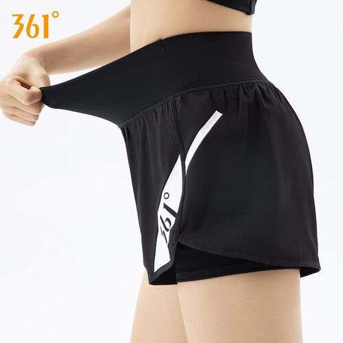 361 sports shorts for women to wear outside, abdominal control three-point sports pants, summer thin yoga anti-exposure fitness shorts for women