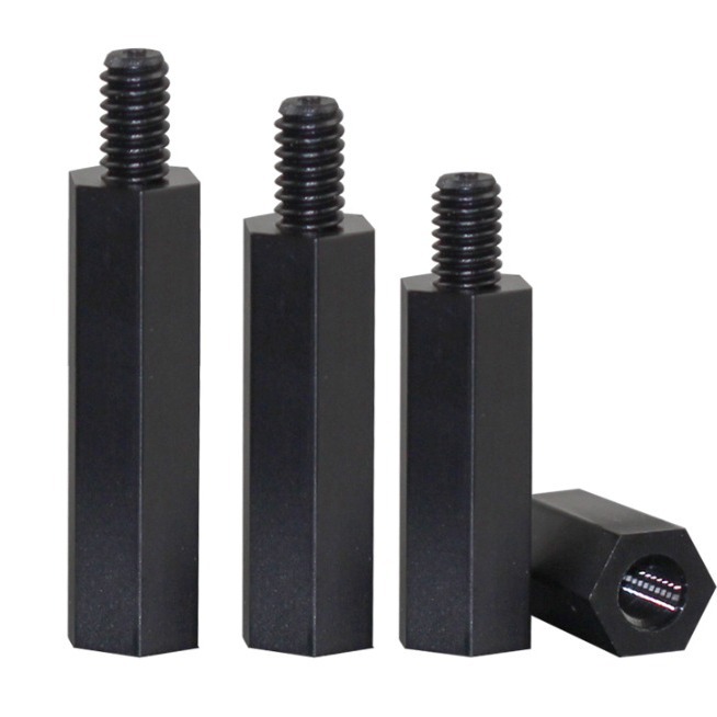 M4X10+6 HTS-410尼龙六角间隔柱 六角内外螺纹隔离柱 塑料尼龙柱
