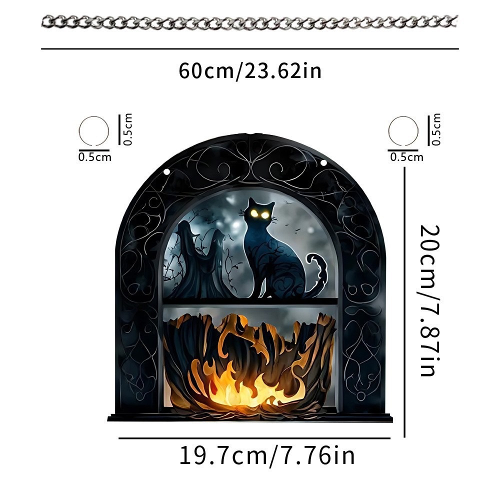 Serie de Halloween acrílico atrapador de sol artesanía decoración creativa colgante decoración acrílica