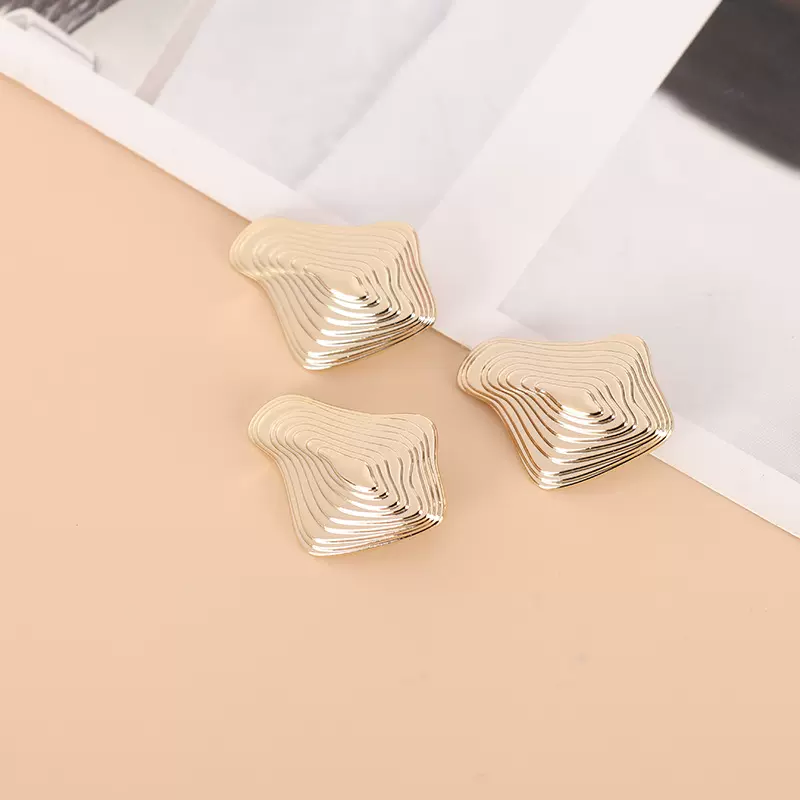 不规则螺纹面金属手缝扣百搭大衣高级感纽扣定制小香风扣子辅料