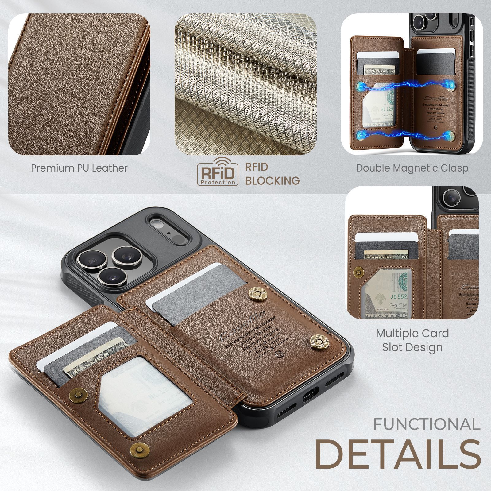 Iphone 17 Max 16 Plus Case With Card Holder Anti-drop Protection_voghion.com