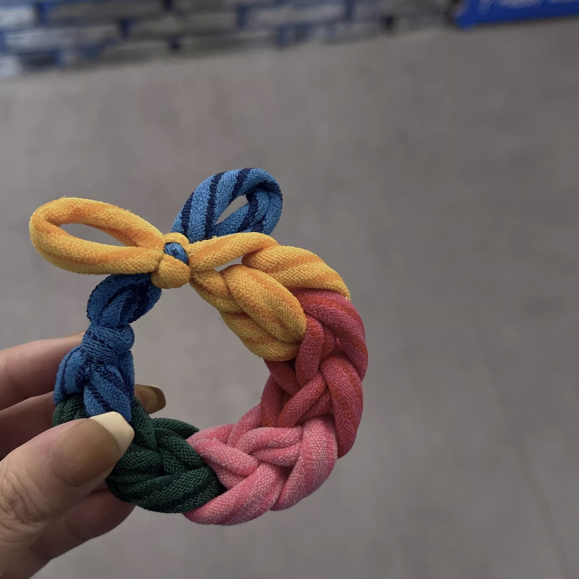 Diadema de perro lindo para niños 2023 Nueva banda de pelo tejida para niña tocado cuerda de pelo de cola de caballo duradera grande para niña