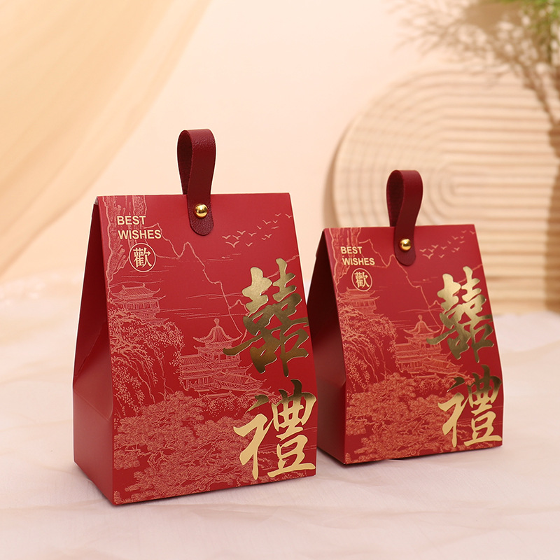 【special offer: gold foil stamping】wedding gift + burgundy handbag