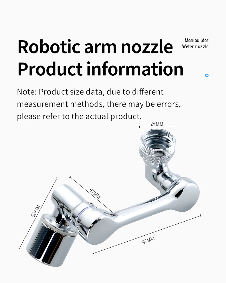 Household multi-functional universal rotating faucet, anti-base water wonder, washbasin mechanical arm, universal faucet extension device undefined