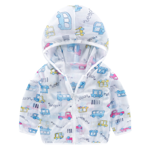 Children's Summer Sun Protection Jacket for Boys and Girls, Outdoor Coat, Baby Beach Sun Protective Suit with Hood, Air-Conditioned Shirt, One Piece Dropshipping