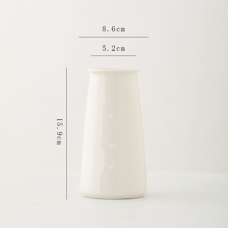 白色现代陶瓷花瓶水养鲜花干花装饰品摆件客厅餐桌摆件花器供应链|undefined