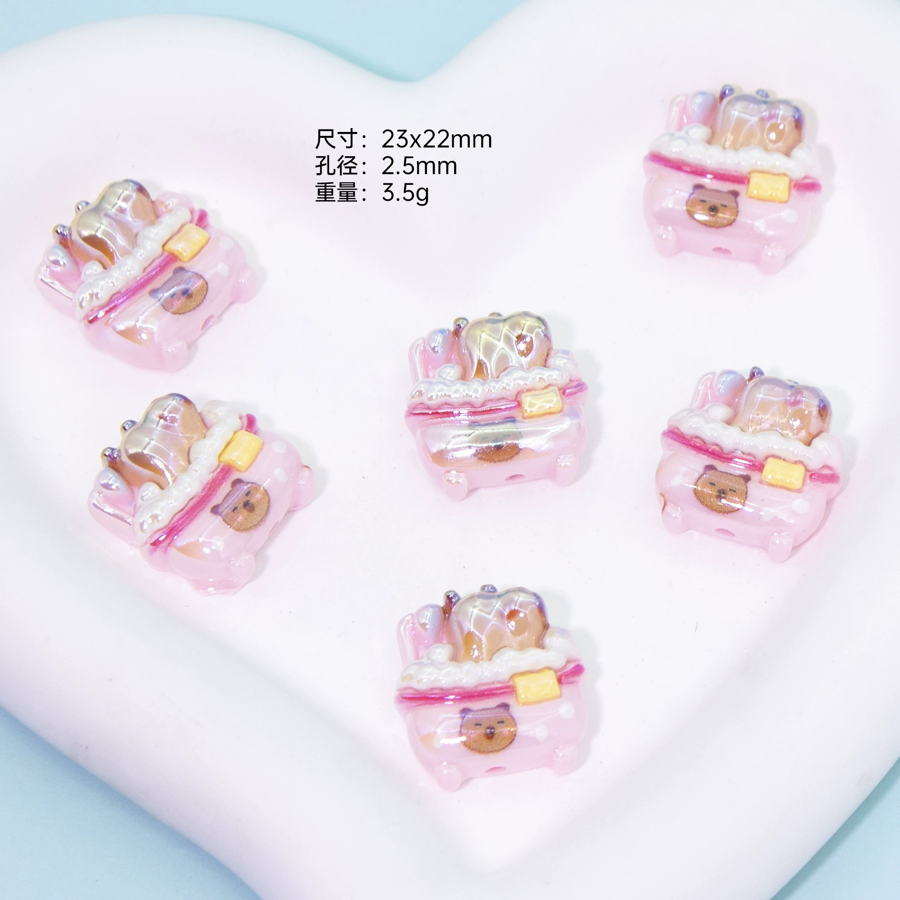 Food play with accessories, cream phone case, hair accessory, with little bears, DIY
