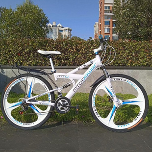 Front and rear double shock absorption double disc brakes mountain bike with rear seat can take people variable speed mountain bike 26 road car racing
