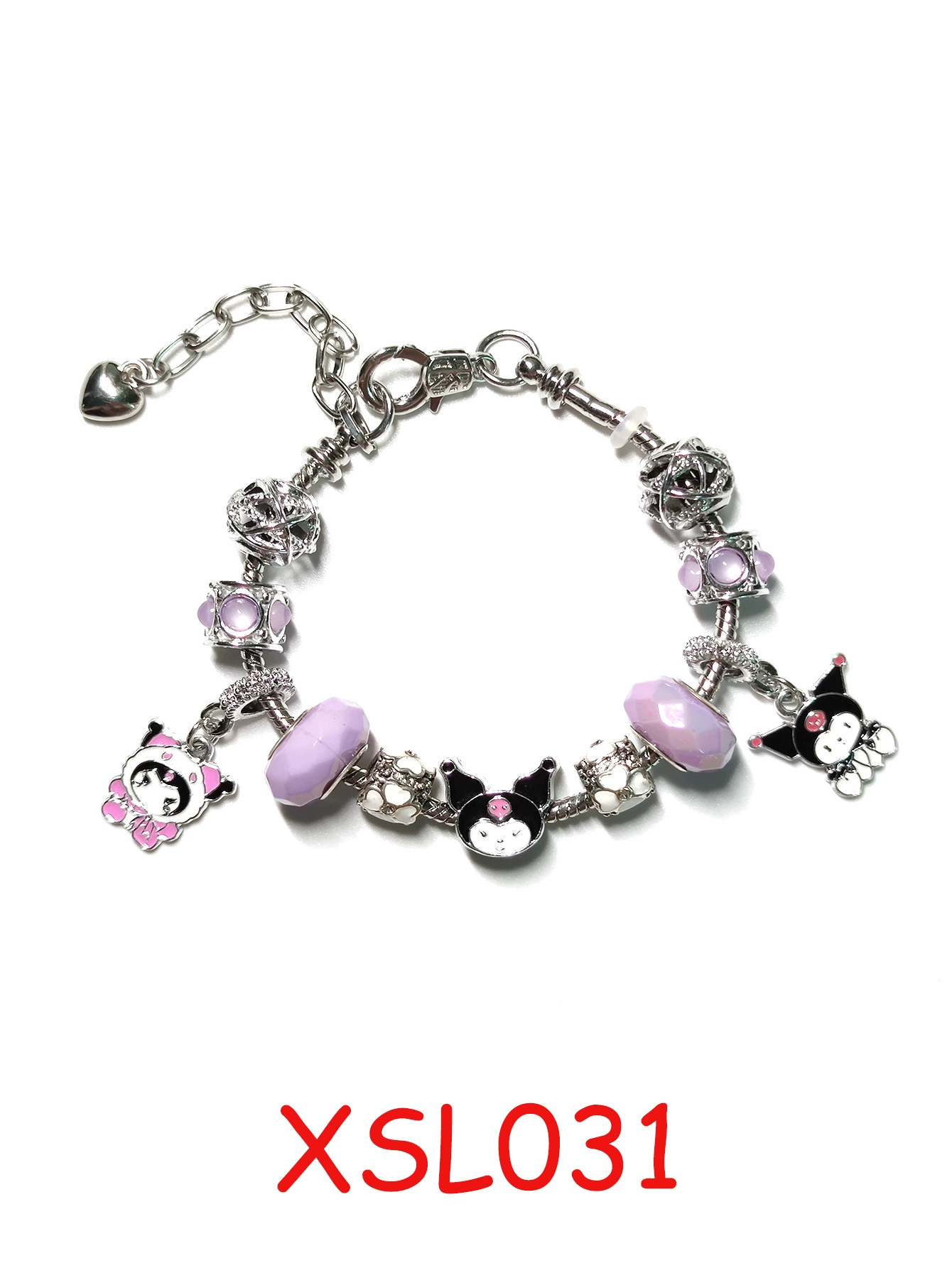 Браслет (Panjia) DIY с крупными отверстиями и подвесками в стиле Hello Kitty, 9×7×3 см