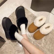 2025毛毛靴东北雪地靴女冬季新款加绒加厚厚底短靴防滑一脚蹬棉鞋