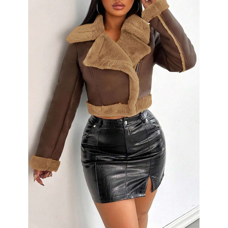 C 93137 Fur Suede Jacket Synthetic Fur Suede Jacket Cross-Border Aliexpress Amazon