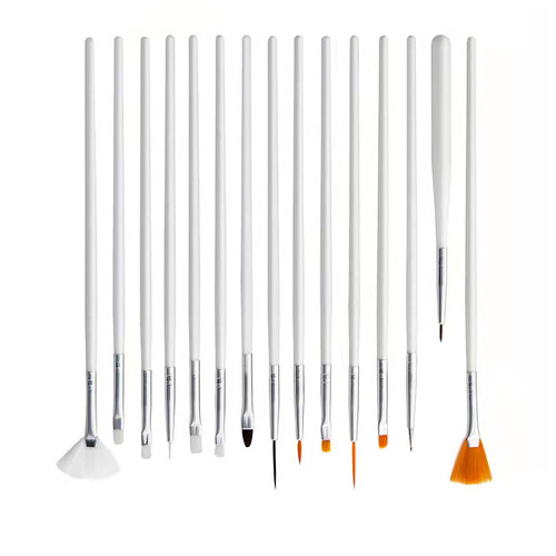 Cross-border hook line pen 15-piece set mandala painting tool plastic rod multi-functional combination nail art brush