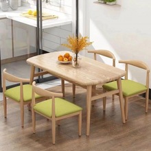 饭桌出租房餐桌小户型家用现代简约餐桌椅厅成人组合人造板桌子.