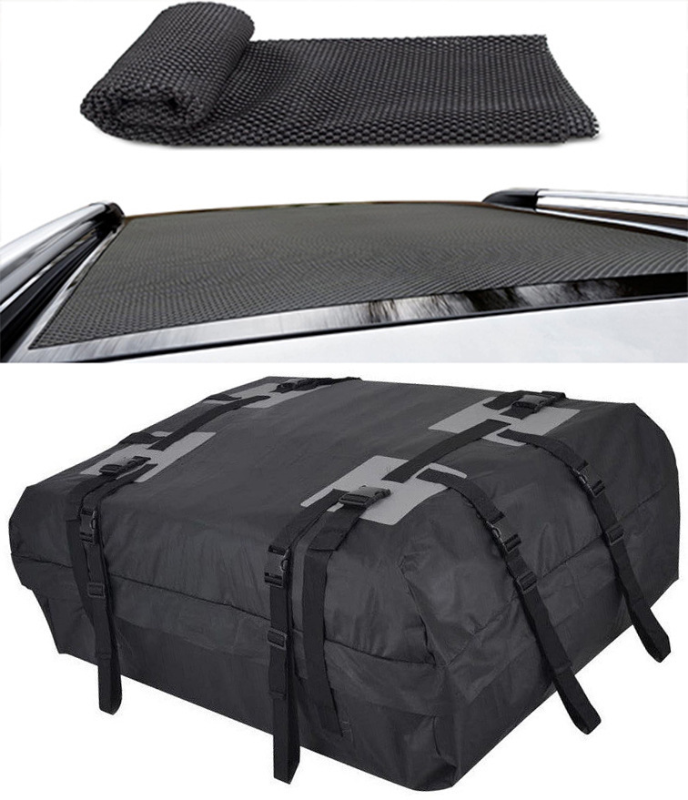 Cross-border bestseller: Thickened 600D Oxford cloth car roof luggage bag, waterproof and sun-resistant car roof bag