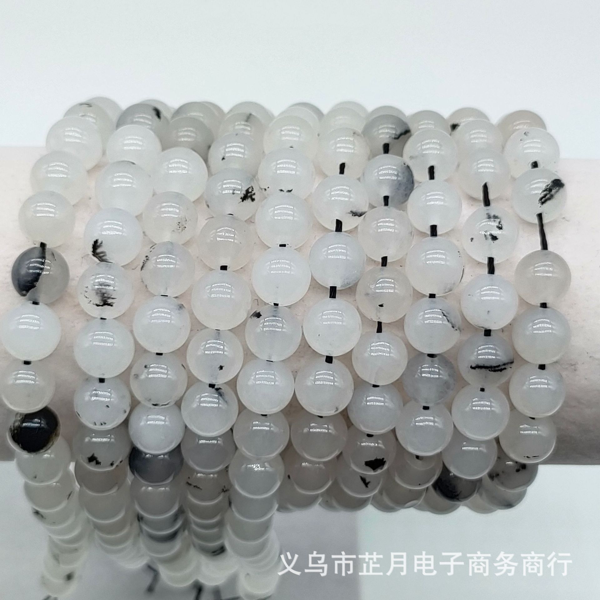 芷月飾品 優化黑髮晶串珠圓珠半成品手鍊項鍊DIY手工飾品配件批發