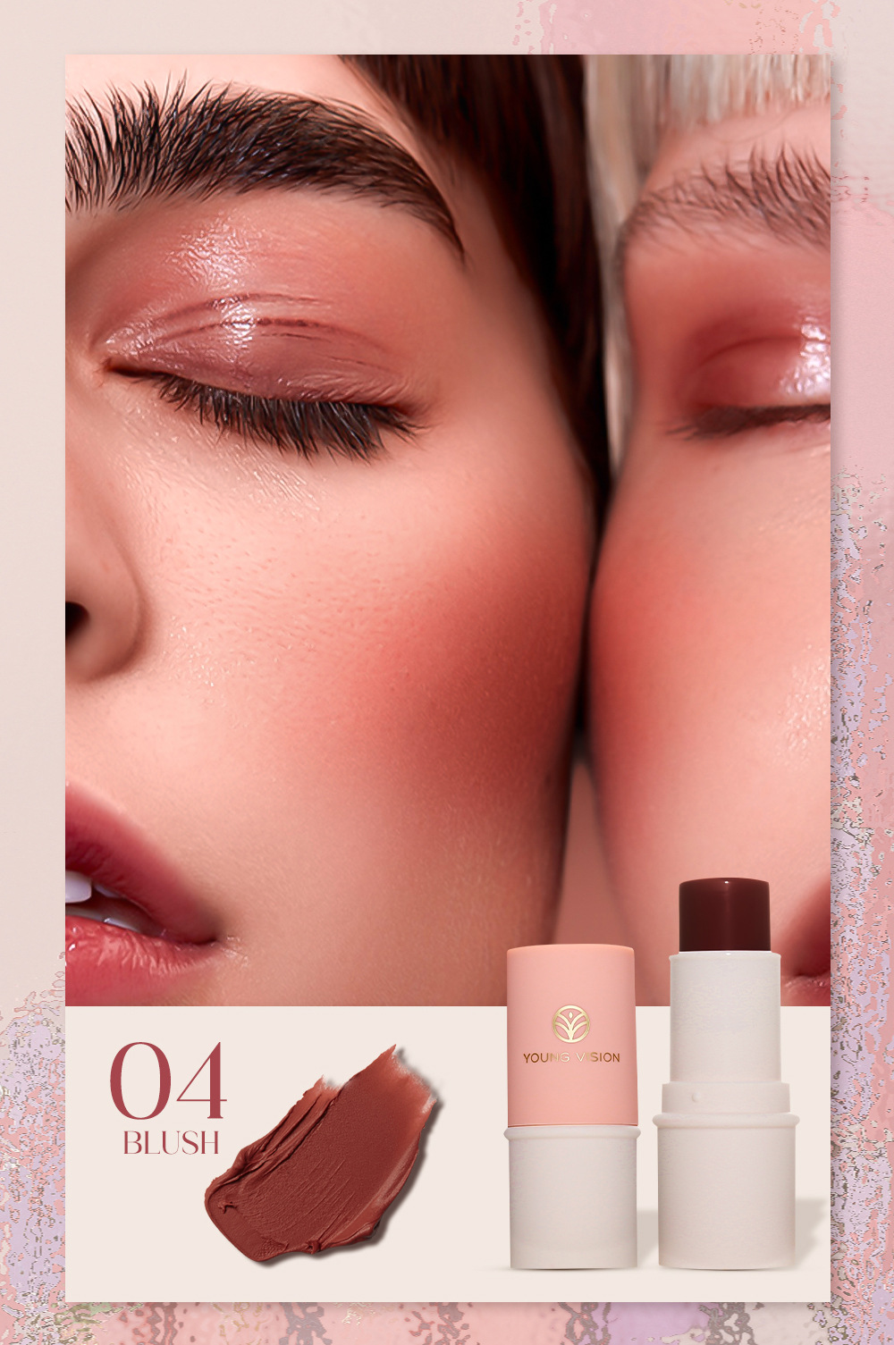 YOUNG VISION Multi-functional Makeup Stick Six-color Highlighter Contouring Cream Blush Matte Blush Stick Set undefined