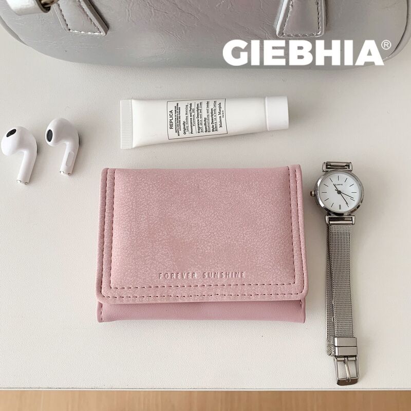 Suede Minimalist Small Square Bag~Pu Leather Short Wallet for Women 70% off High-End Simple Student Korean Style Wallet