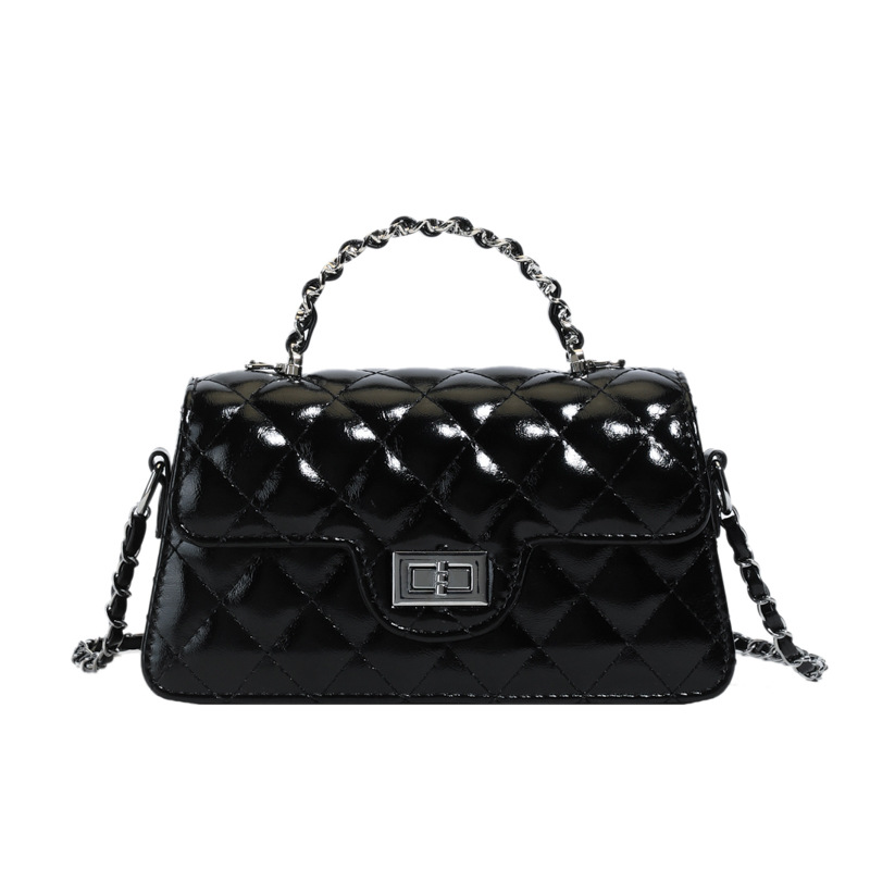 Bolso de alta calidad con fragancia pequeña 2025 verano nuevo estilo bolso femenino bolso de hombro con bordado de rombo bolso de mensajero de cadena de moda