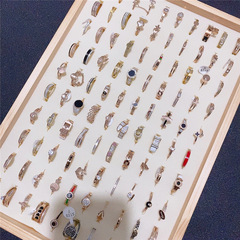 New Arrival Geometric Color-Tone Titanium Steel Ring, Korean-Style Versatile, Fresh and Clean Finger Ring, Women's Tail Ring