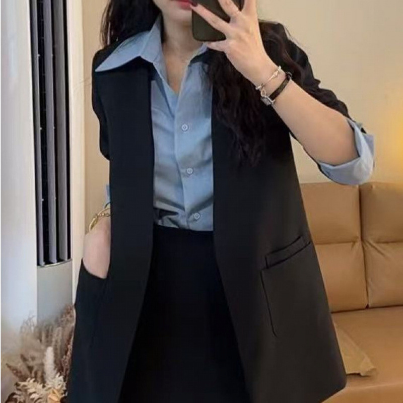 316时尚套装V领西服套装长袖2025春夏女装新款时尚显瘦休闲两件套|undefined