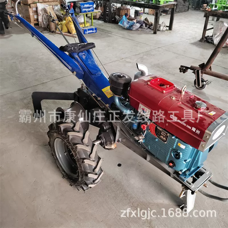 手扶拖拉机绞磨机 58吨电缆导线牵引拉线布线敷设机光缆柴油动力