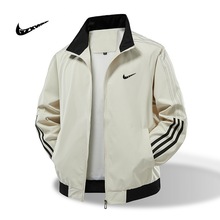 春秋季夹克男美式立领潮流闲宽松百搭痞帅设计感户外运动外套男