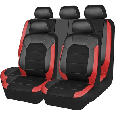 Five-Seater and Two-Seater Cars, Popular in – Seat cushion, seat cover - red-five-seater-universal-size