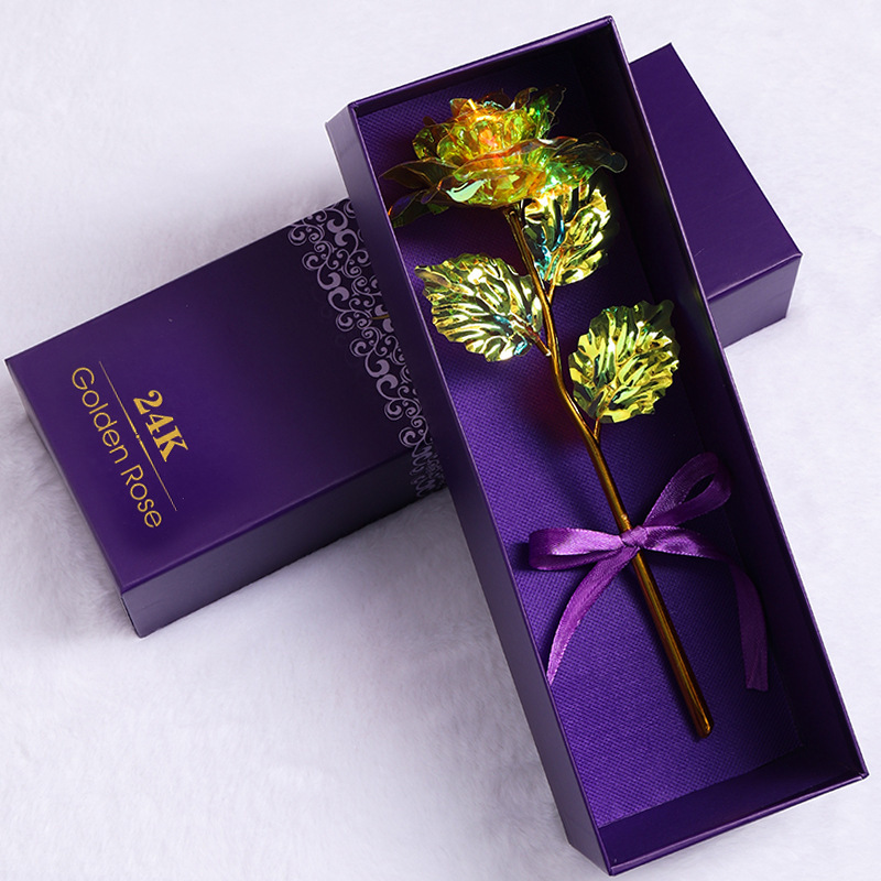 Gold Foil Rose Gift Set With Decorative Design For Any Occasion_voghion.com