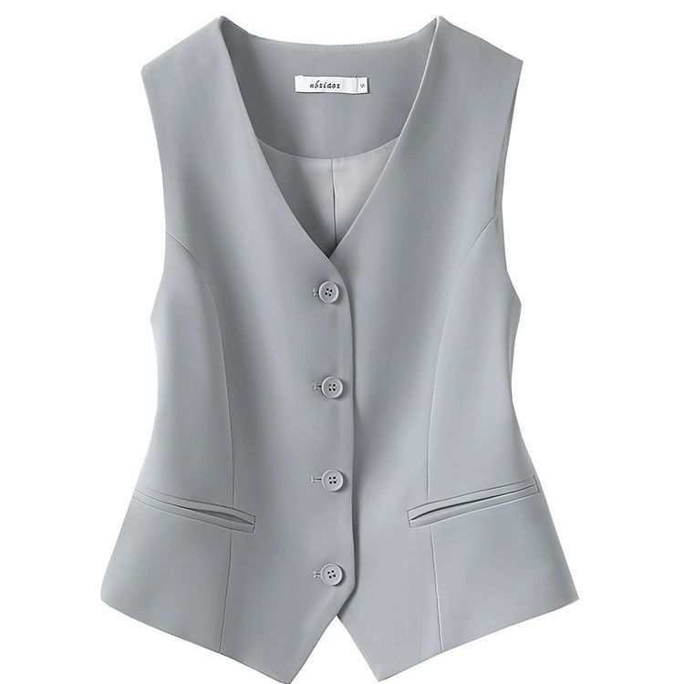 Suit Vest Women's Vest Spring and Autumn New Slim Outer Wear Layered Women's Vest Short Vest Summer