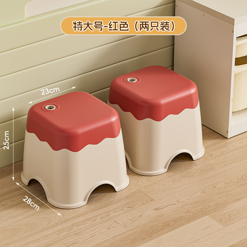 厚みのある子供用小さなスツール、家庭用低スツール、プラスチック製の靴交換用ベンチ、赤ちゃんのかわいくて丈夫で耐久性のある幼稚園の椅子|undefined