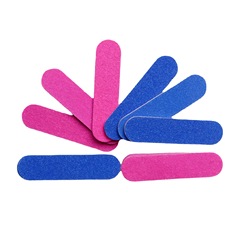 Pink and Blue Mini Nail File and Sanding Strip Nail Art Kit with False Nails and Nail Tools