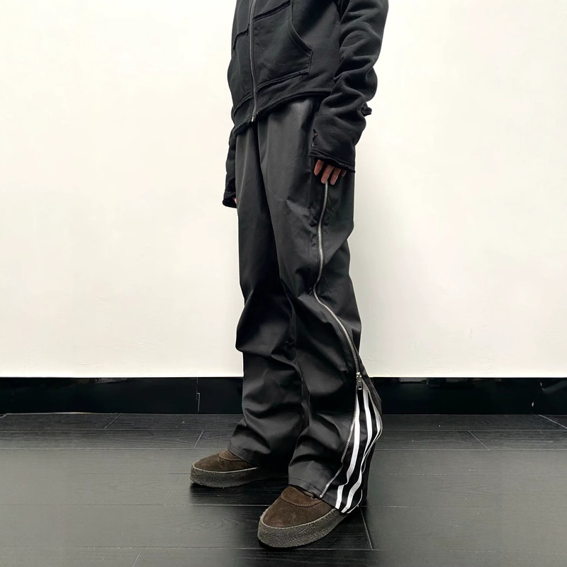 Men's work pants, new spring/autumn style, high street vibe, zipper design, American-style functional loose casual long pants Men's work pants, new spring/autumn style, high street vibe, zipper design, American-style functional loose casual long pants
