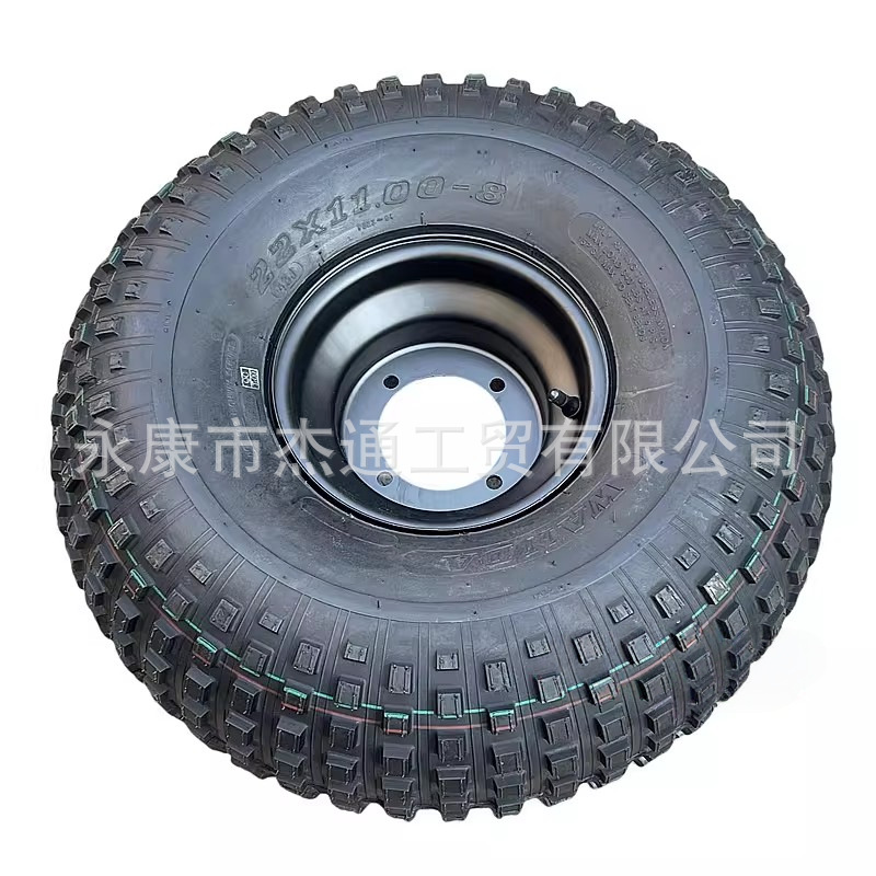 22X11-8 Off-Road Tire for Go-Karts, Atvs, Vacuum Tire with Iron Hub, Specifically for Four-Wheel Electric Vehicles