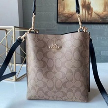 2025新款c家大牌女包molie经典老花满印时尚百搭单肩斜挎包水桶包