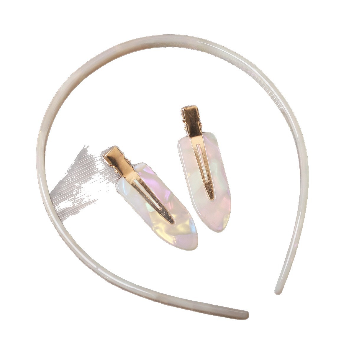 2025ins nuevo estilo de primavera y verano base de ácido acético estilo coreano de cabello de presión de cabello estilo francés de alta moda con dientes tocado
