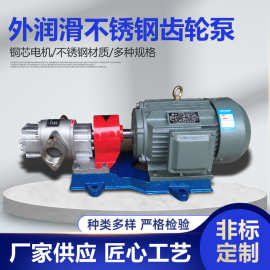 重油渣油泵 电动自吸式304不锈钢齿轮泵 外润滑不锈钢齿轮油泵