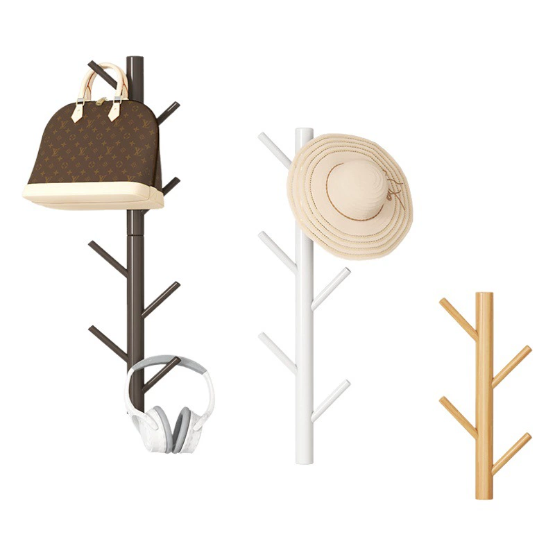 Новый стиль вешалка без перфорации настенная вешалка из цельного дерева настенная вешалка для одежды креативный дверной крючок простая спальня гостиная