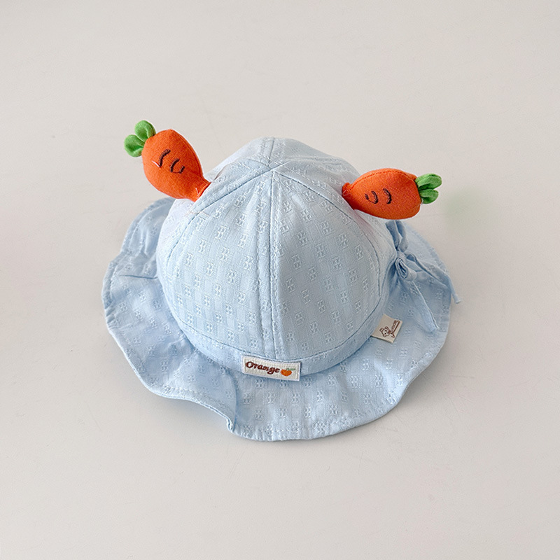 Baby pescador sombrero primavera y otoño delgada fruta de dibujos animados sombrero sombrero para niños sombrero versátil para niños y niñas pequeños meses