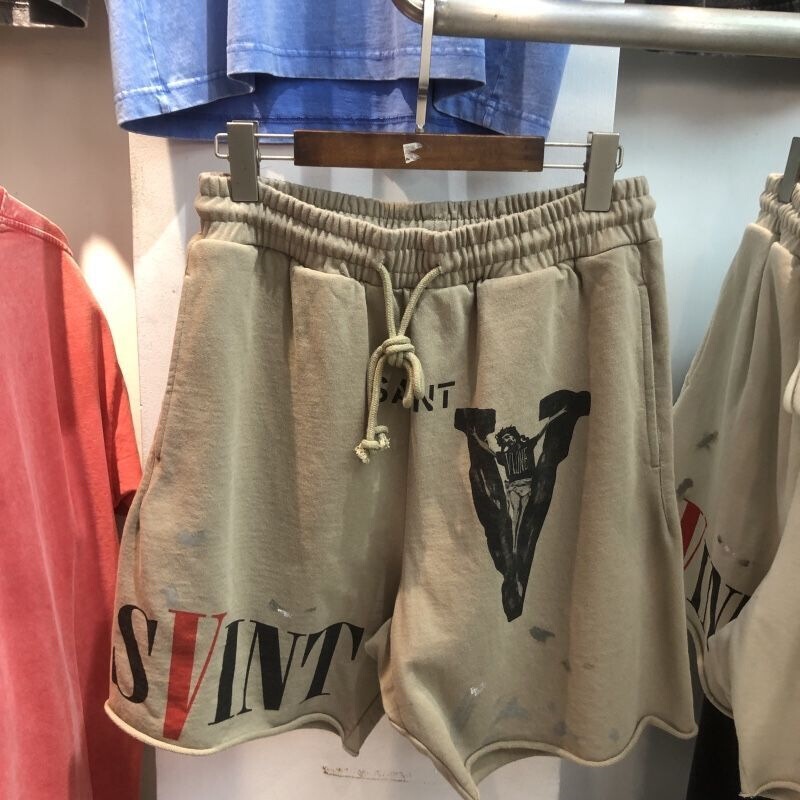 2026 Summer Trendy American-Style Men's Casual Shorts Hip-Hop Loose Five-Point Shorts Sports Loose Terry Shorts