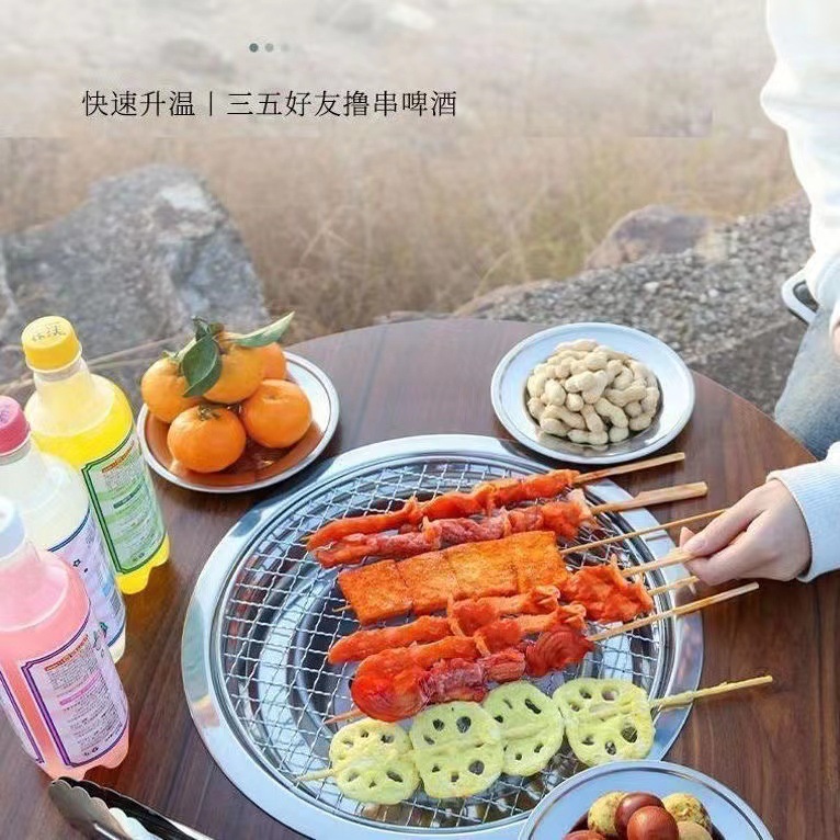 Mesa de barbacoa portátil plegable carbón asado horno de barbacoa al aire libre hogar sin humo asado jardín exterior horno de cocción de té