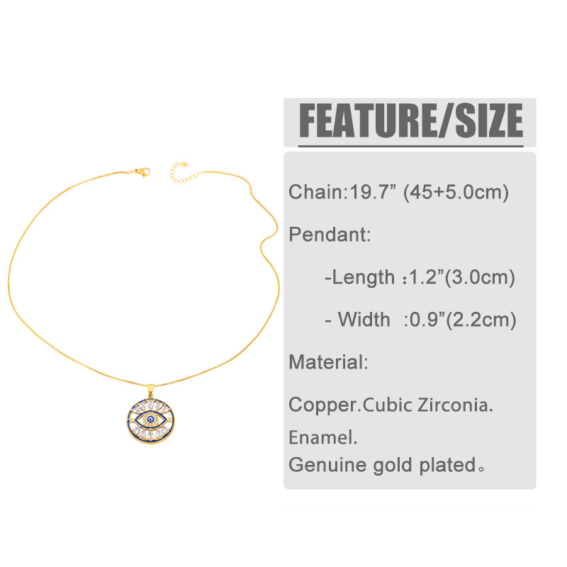 Nouveau Collier Pendentif Oeil Dégoulinant De Démon De Zircon De Mode En Gros Nihaojewelry display picture 2