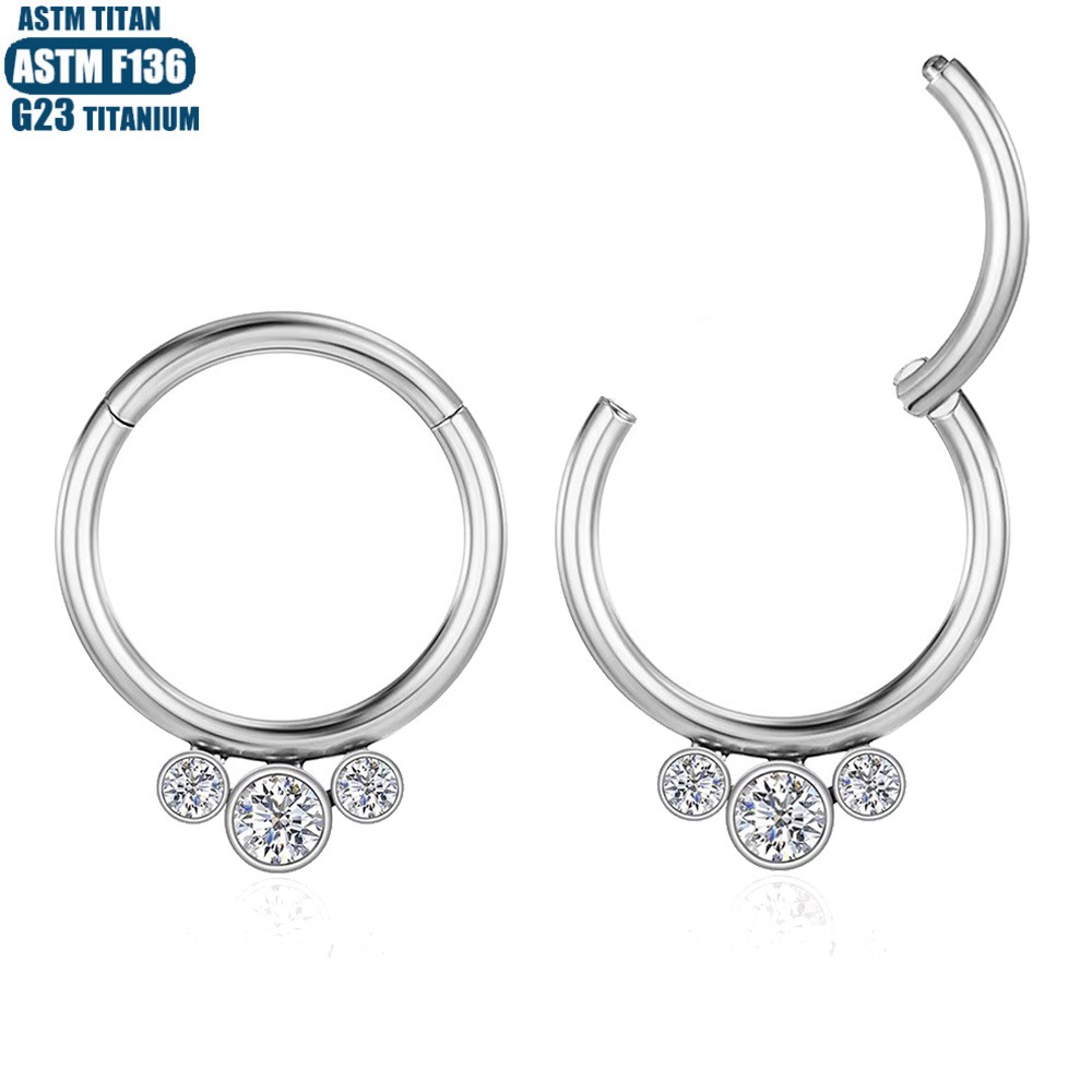 Pointed labret stud close-up product detail