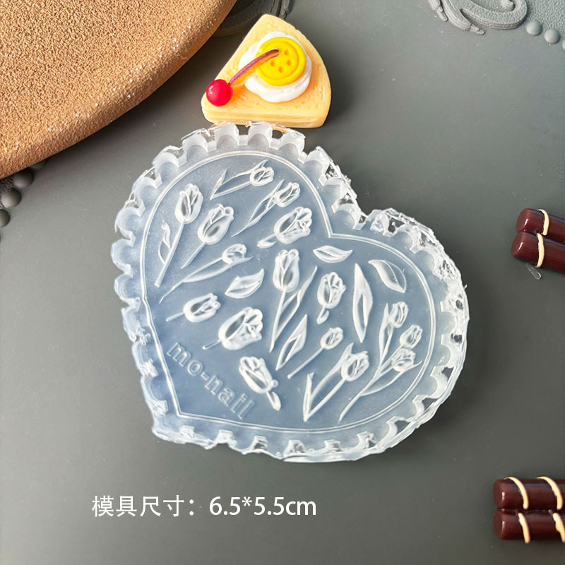 Venta caliente transfronteriza molde de manicura de alta transparencia animal de dibujos animados oso bowknot ramo DIY modelo de manicura en relieve tridimensional